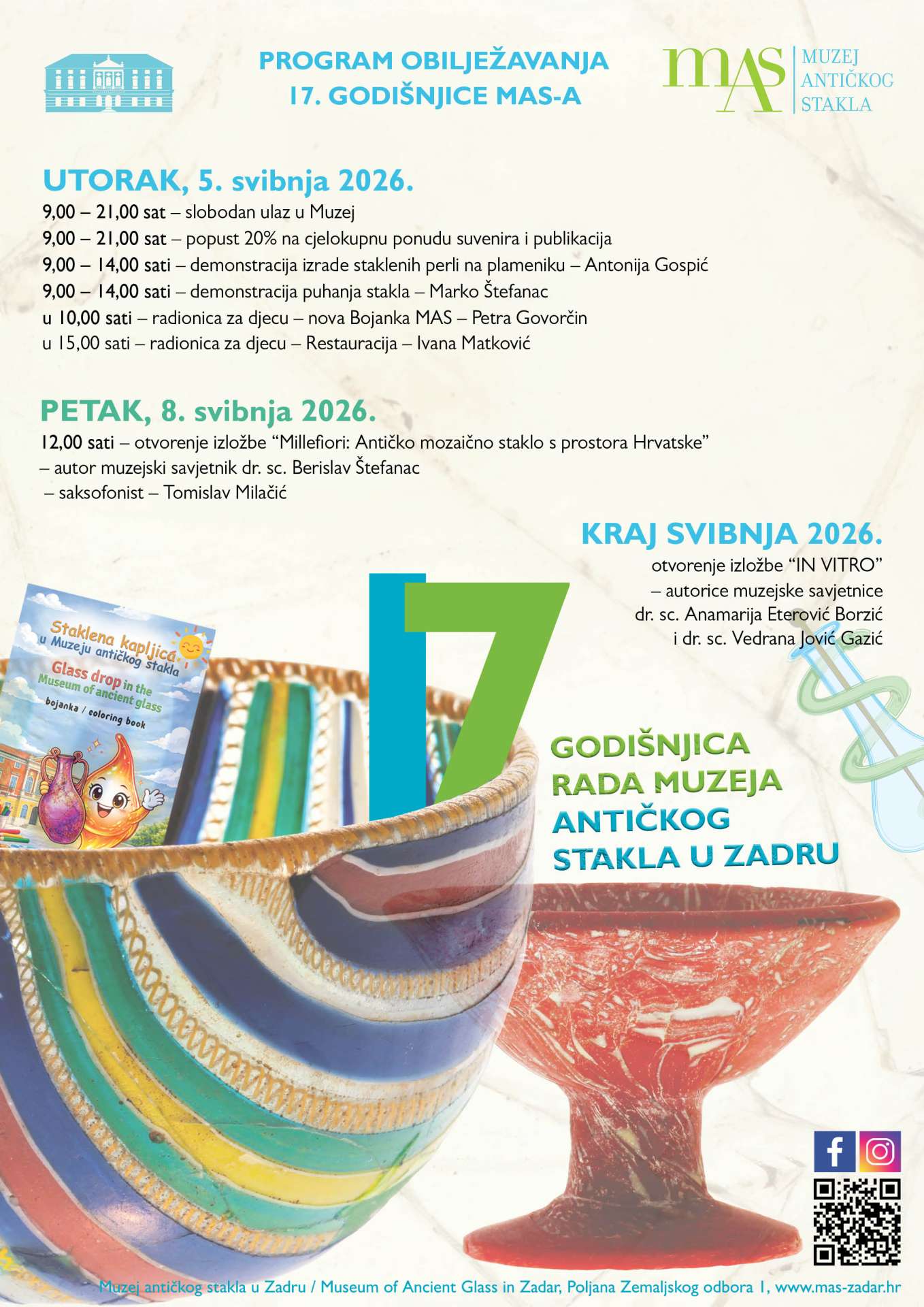 Program u sklopu obilježavanja 17. godišnjice rada Muzej antičkog stakla u Zadru