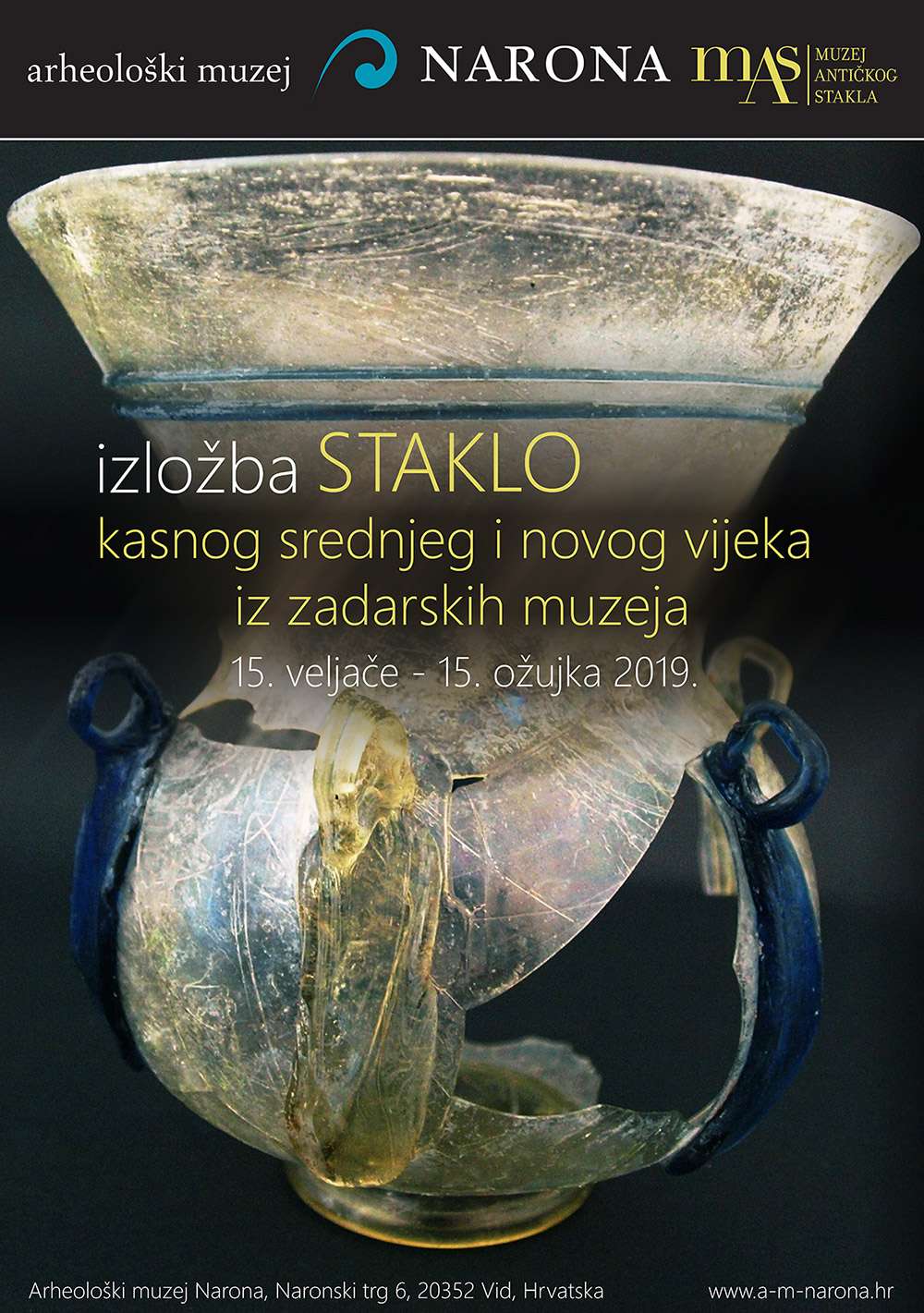 Izložba Staklo kasnog srednjeg i novog vijeka iz zadarskih muzeja
