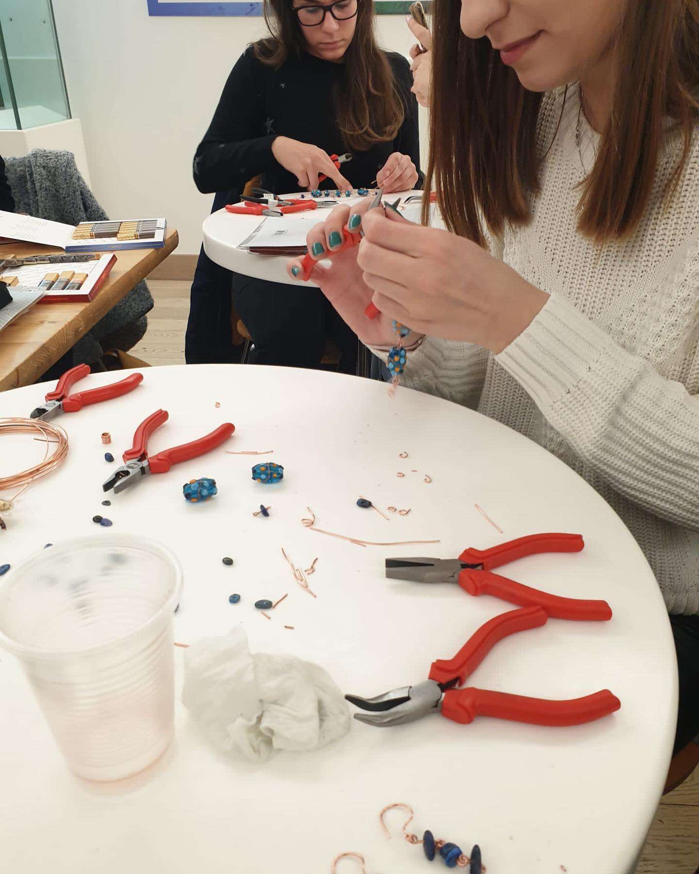 Glass bead and wire jewelry making workshop
