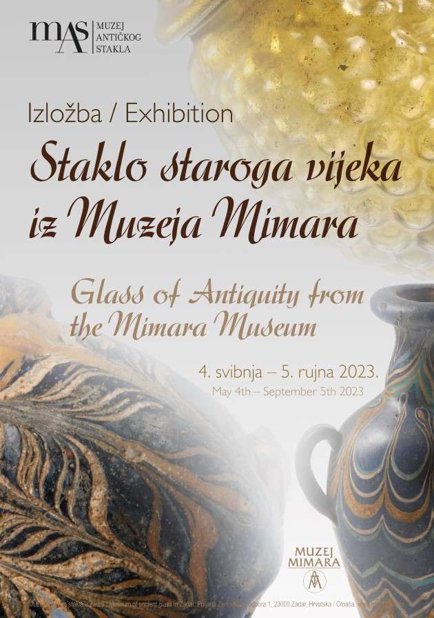 Najava izložbe "Staklo staroga vijeka iz Muzeja Mimara"