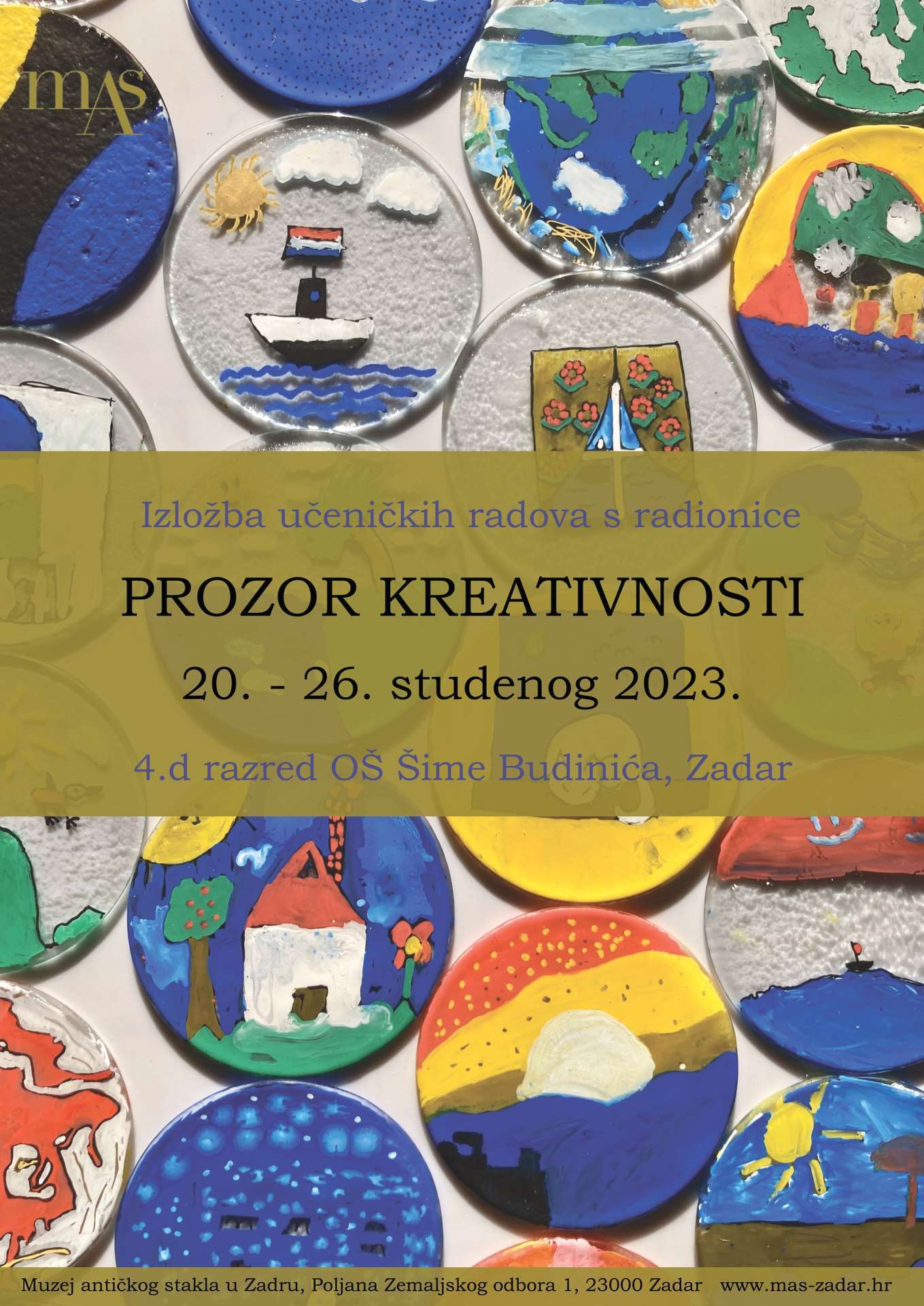 Izložba dječjih radova 4. d razreda OŠ Šime Budinića s radionice „Prozor kreativnosti“