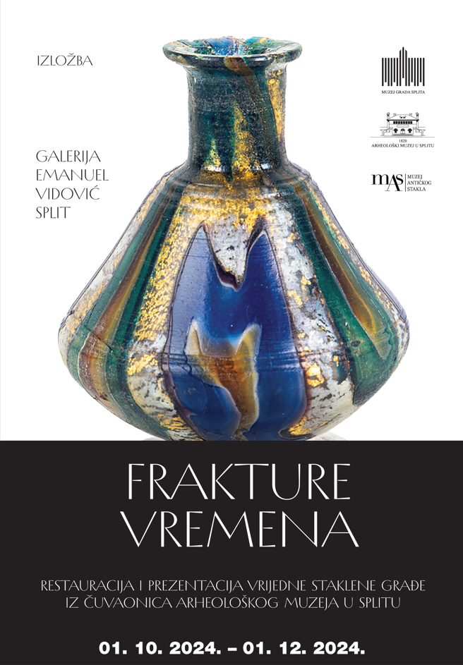 Najava gostovanja izložbe "Frakture vremena" u Galeriji Emanuel Vidović u Splitu