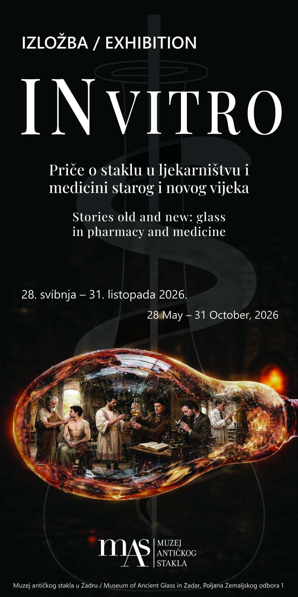 Najava izložbe "IN VITRO – Priče o staklu u ljekarništvu i medicini starog i novog vijeka"