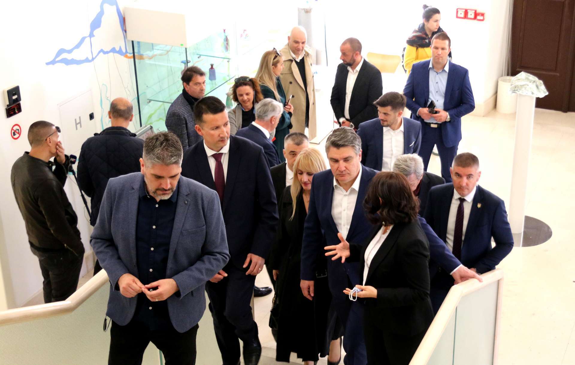 PRESIDENT OF CROATIA ZORAN MILANOVIĆ VISITING MUSEUM OF ANCIENT GLASS IN ZADAR