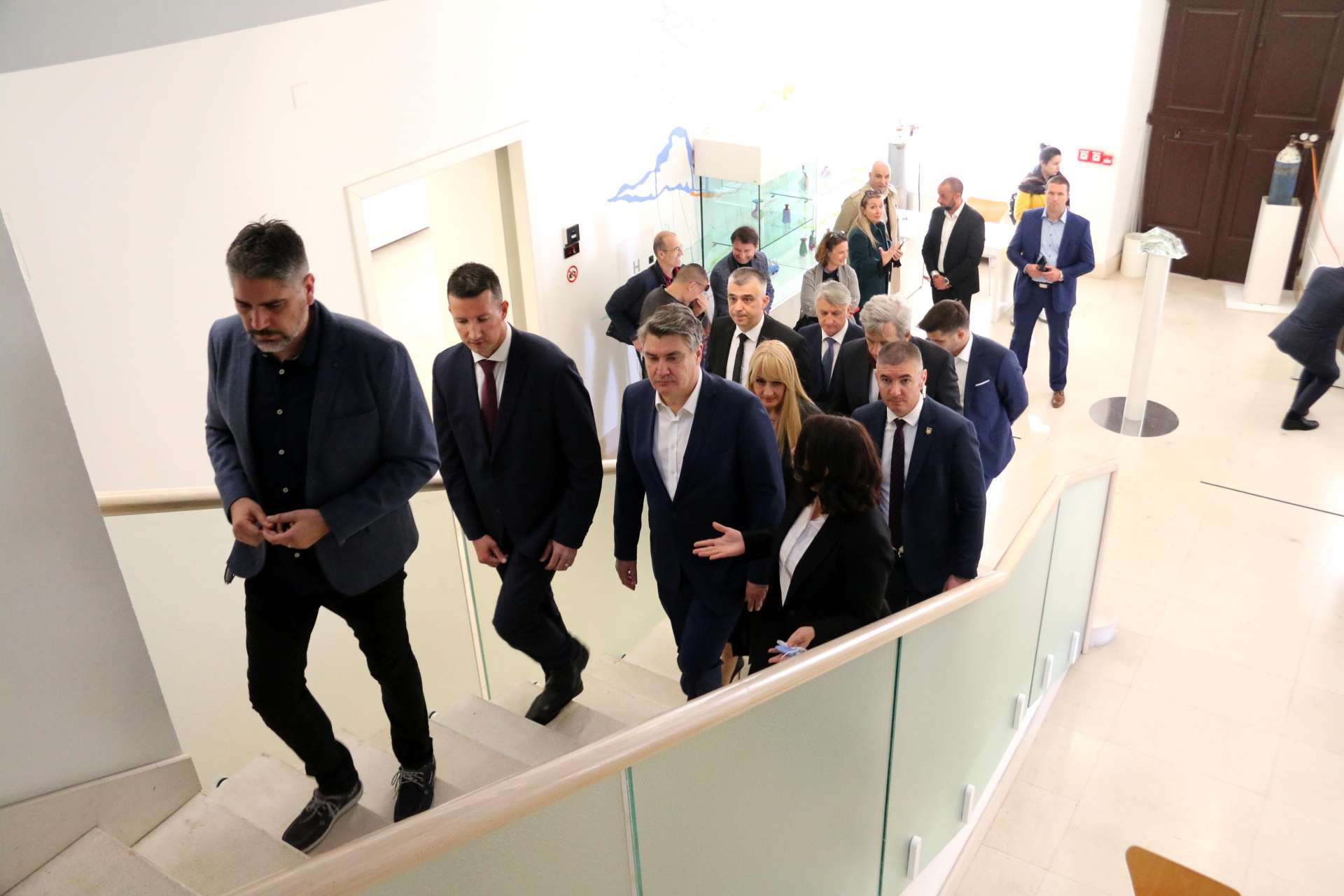 PRESIDENT OF CROATIA ZORAN MILANOVIĆ VISITING MUSEUM OF ANCIENT GLASS IN ZADAR