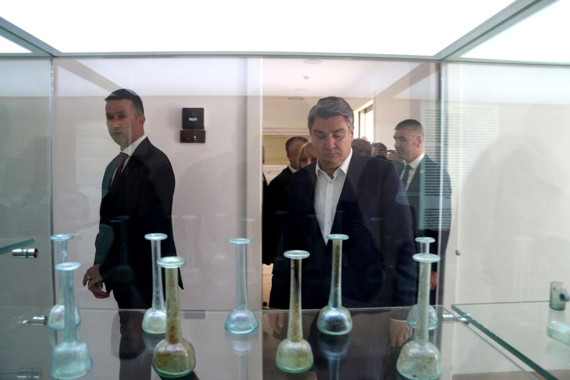 PRESIDENT OF CROATIA ZORAN MILANOVIĆ VISITING MUSEUM OF ANCIENT GLASS IN ZADAR