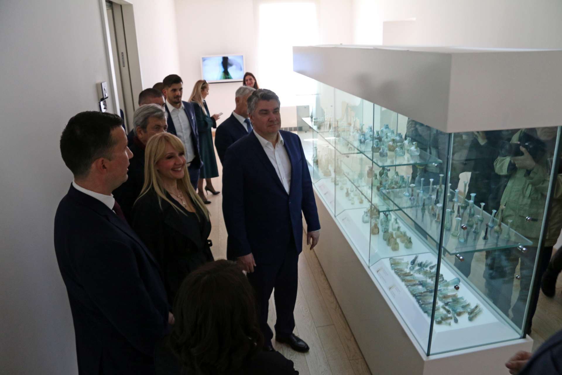 PRESIDENT OF CROATIA ZORAN MILANOVIĆ VISITING MUSEUM OF ANCIENT GLASS IN ZADAR