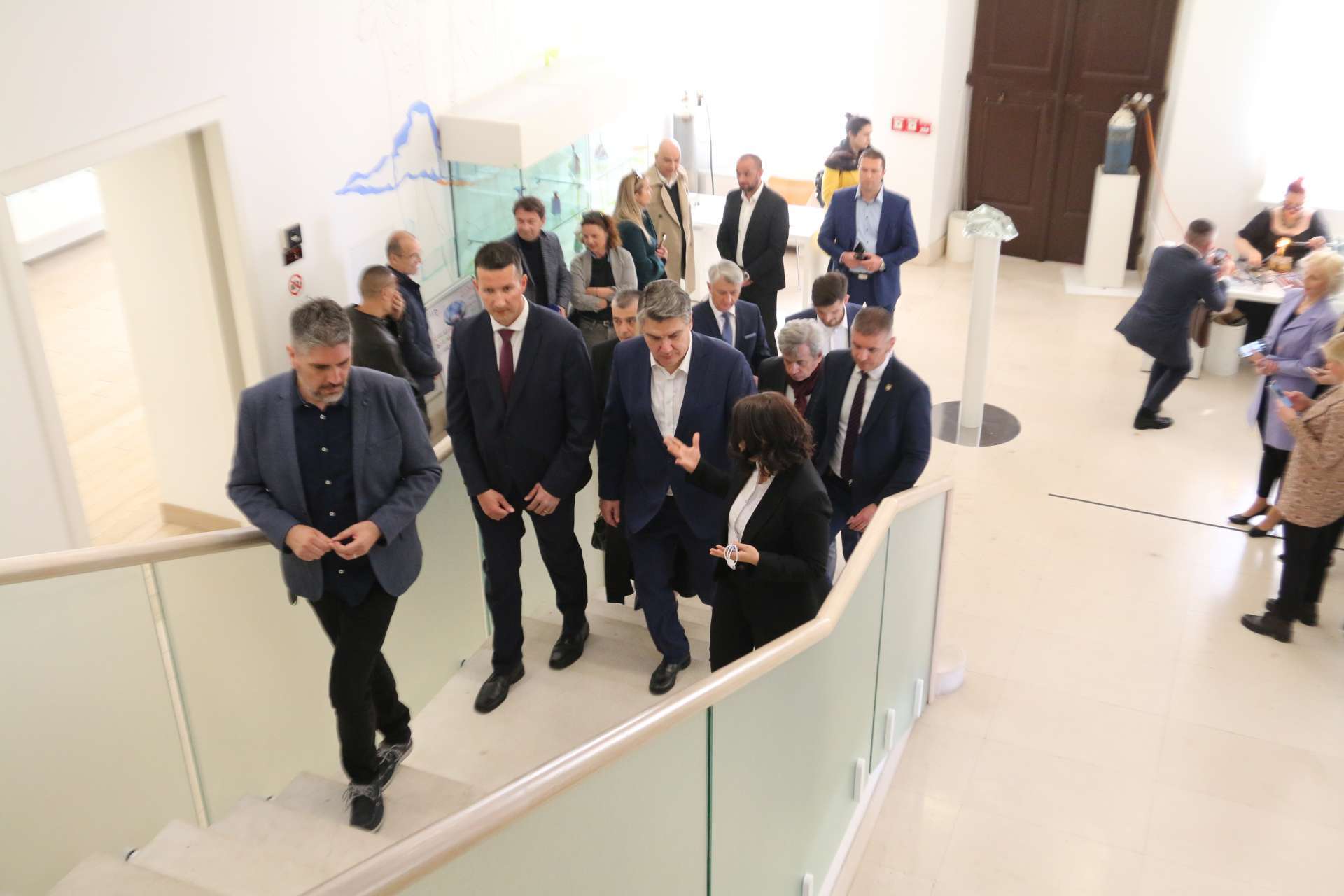 PRESIDENT OF CROATIA ZORAN MILANOVIĆ VISITING MUSEUM OF ANCIENT GLASS IN ZADAR