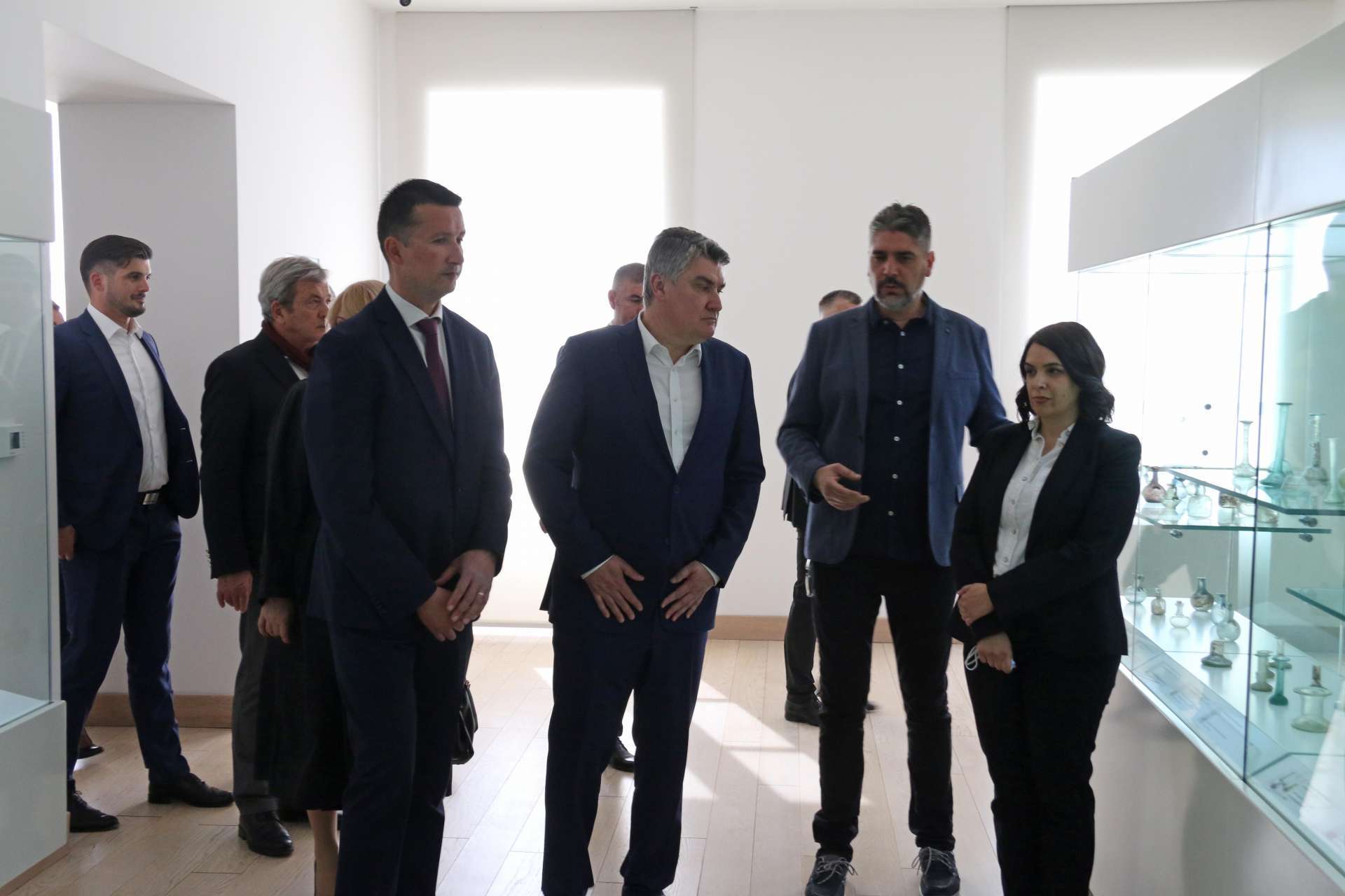 PRESIDENT OF CROATIA ZORAN MILANOVIĆ VISITING MUSEUM OF ANCIENT GLASS IN ZADAR