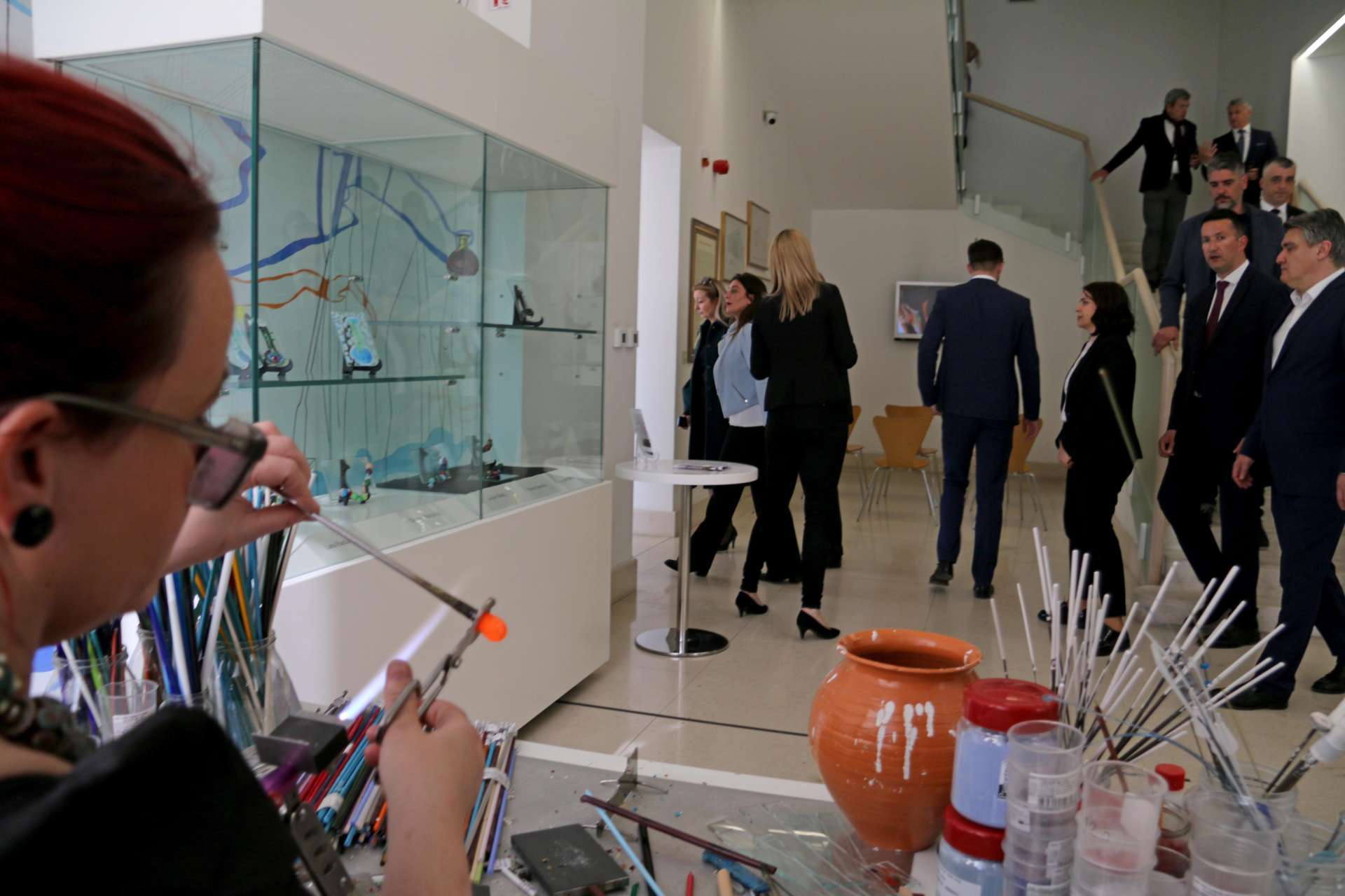 PRESIDENT OF CROATIA ZORAN MILANOVIĆ VISITING MUSEUM OF ANCIENT GLASS IN ZADAR
