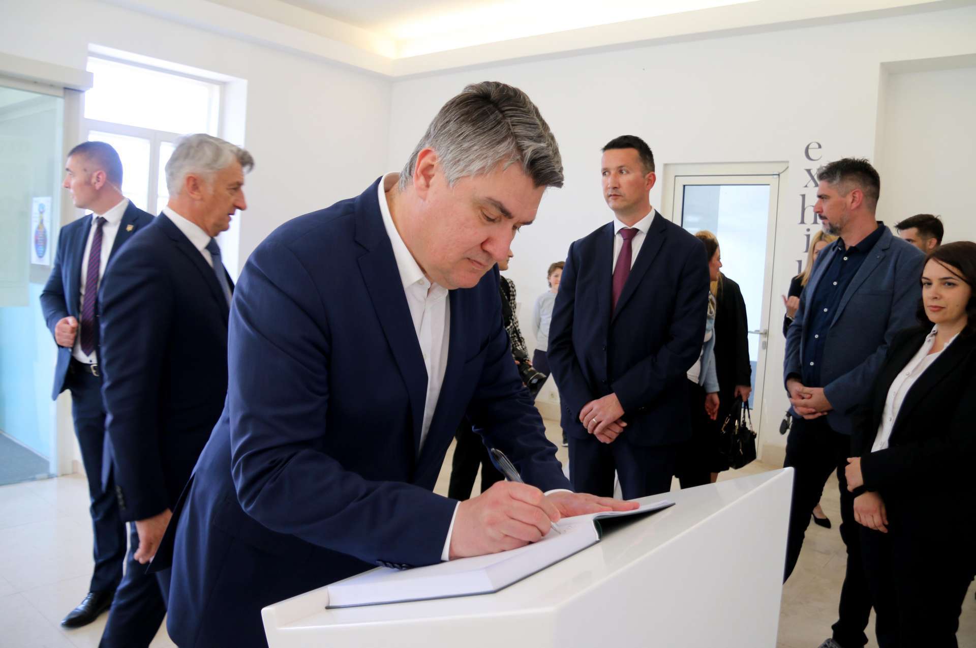 PRESIDENT OF CROATIA ZORAN MILANOVIĆ VISITING MUSEUM OF ANCIENT GLASS IN ZADAR