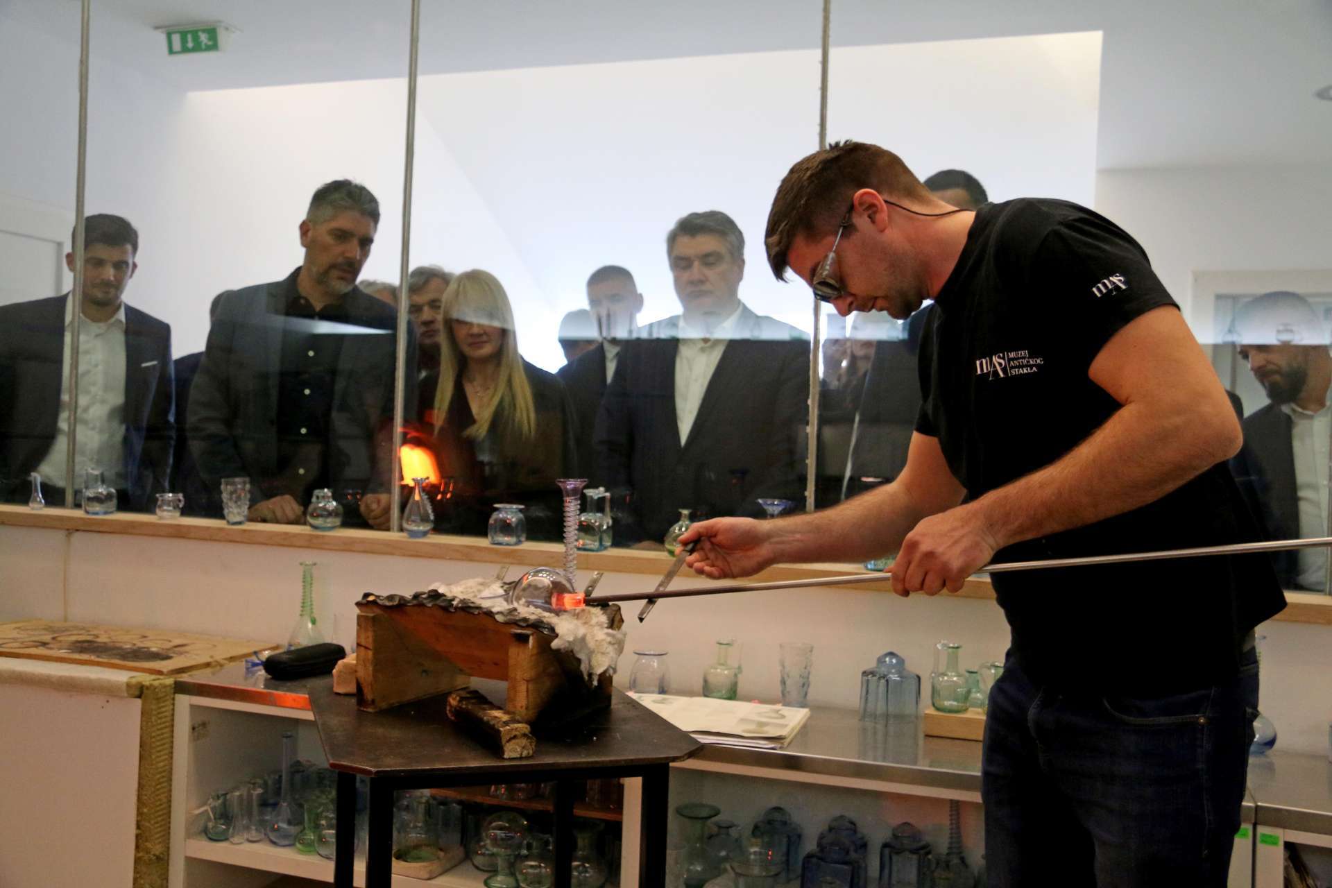 PRESIDENT OF CROATIA ZORAN MILANOVIĆ VISITING MUSEUM OF ANCIENT GLASS IN ZADAR